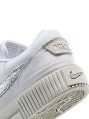 Nike White/Silver Court Legacy Lift Platform Trainers - Image 10 of 11