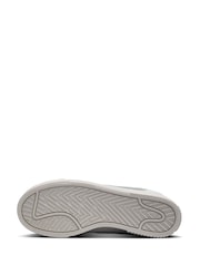Nike White/Silver Court Legacy Lift Platform Trainers - Image 8 of 11