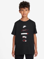 Черный - Nike 100% Cotton Sportswear T-Shirt - Image 1 of 3