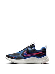 Nike Black Royal Blue Youth Cosmic Running Trainers - Image 4 of 11