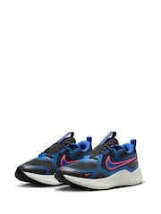 Nike Black Royal Blue Youth Cosmic Running Trainers - Image 5 of 11