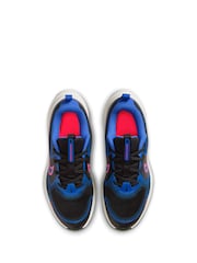 Nike Black Royal Blue Youth Cosmic Running Trainers - Image 7 of 11