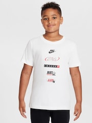 Nike White 100% Cotton Sportswear T-Shirt - Image 1 of 3