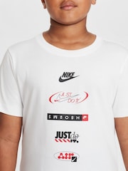 Nike White 100% Cotton Sportswear T-Shirt - Image 3 of 3