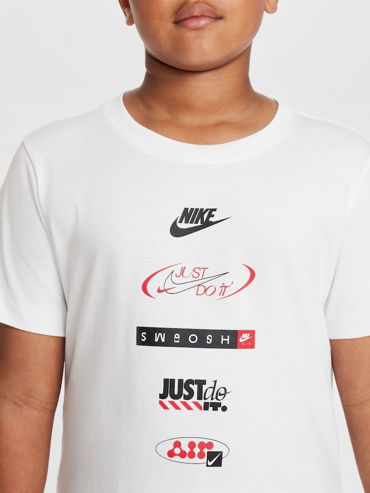 Nike White 100% Cotton Sportswear T-Shirt - Image 3 of 3