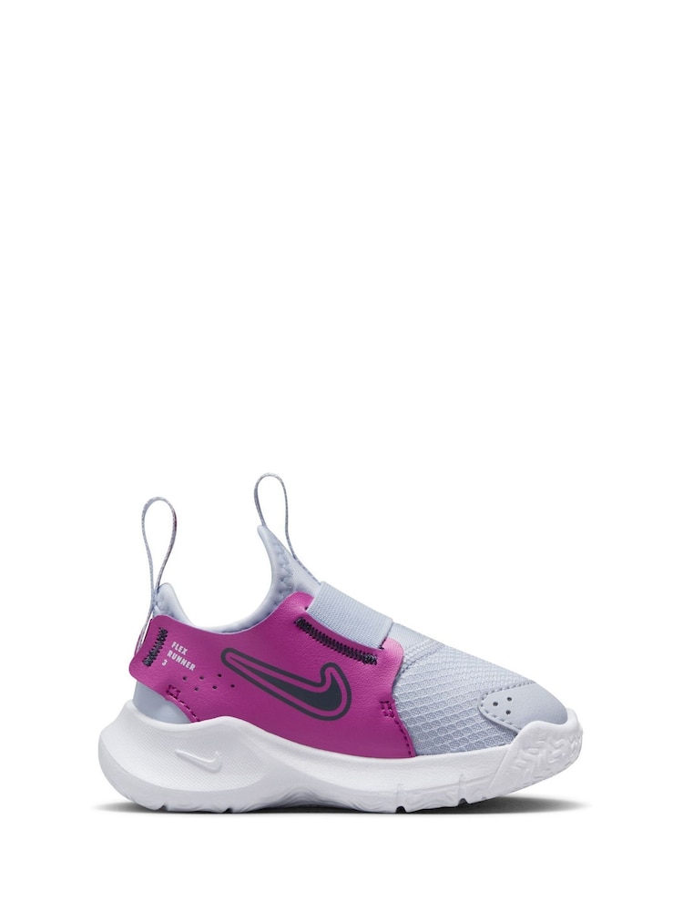 Blauw paars - Nike Infant Flex Runner 3 sneakers - Image 3 of 10