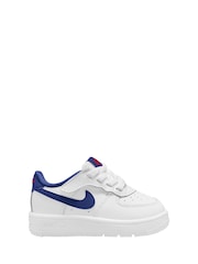 Nike White/Royal Blue Infant Air Force 1 EasyOn Trainers - Image 1 of 4
