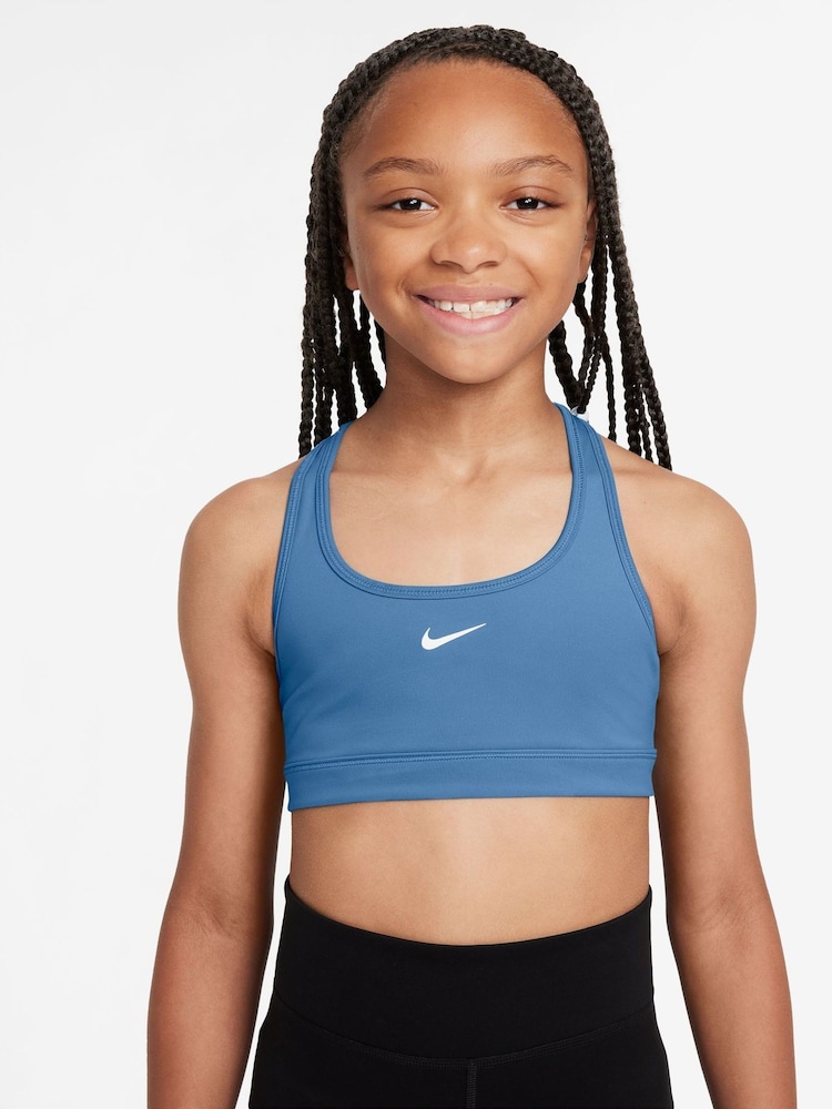 Nike Beyond Blue Dri-FIT Swoosh Support Bra - Image 1 of 3