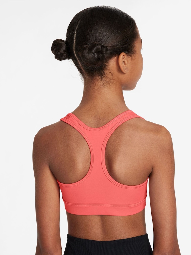 Nike Orange Dri-FIT Swoosh Support Bra - Image 2 of 3