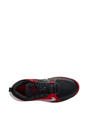 Nike Black Red Youth Crosscourt Trainers - Image 3 of 4
