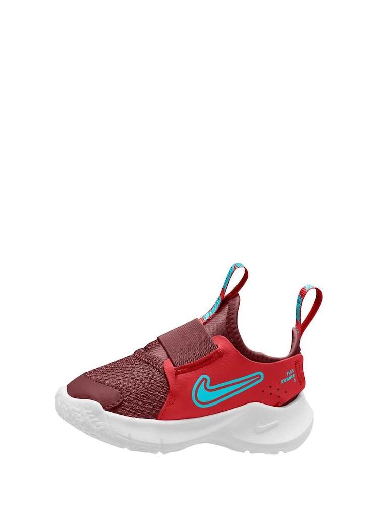 Бургундский - Nike Инфант Флекс ковровая дорожка 3 Трейнеры - Изображение 2 из 4