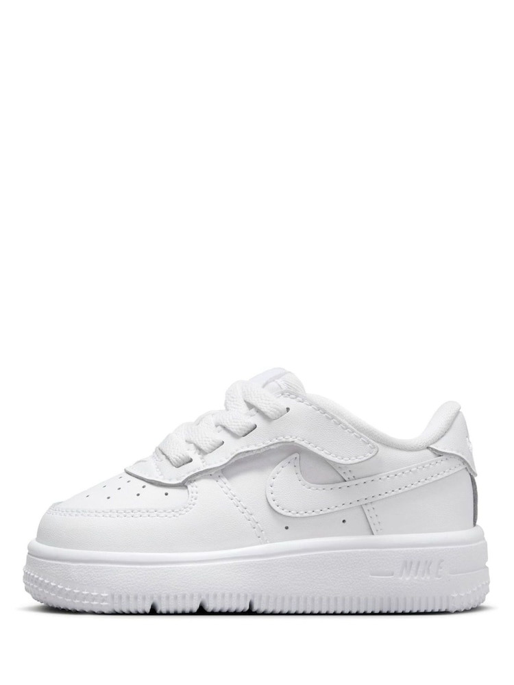 Nike White Force 1 Low EasyOn Baby Toddler Trainers - Image 2 of 12