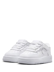 Nike White Force 1 Low EasyOn Baby Toddler Trainers - Image 5 of 12