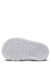 Nike White Force 1 Low EasyOn Baby Toddler Trainers - Image 9 of 12