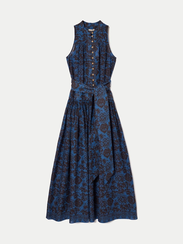 Jigsaw Blue Batik Cotton Maxi Dress - Image 5 of 5 Jigsaw Blue Batik Cotton Maxi Dress - Image 5 of 5