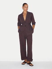 Jigsaw Blue Cotton Linen Relaxed Jacket - Image 3 of 7