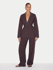 Jigsaw Blue Cotton Linen Relaxed Jacket - Image 4 of 7