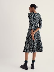 Seasalt Cornwall Blue Petite Pier View 3/4 Sleeve Dress - Image 3 of 5