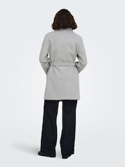 ONLY Grey Funnel Neck Button Through Coat - Image 2 of 7