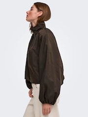 ONLY Brown Funnel Neck Balloon Bomber Jacket - Image 2 of 7