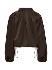 ONLY Brown Funnel Neck Balloon Bomber Jacket - Image 7 of 7