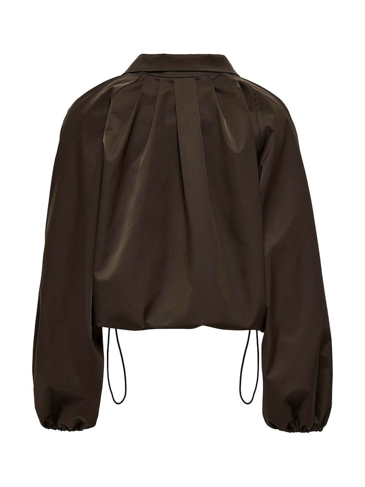ONLY Brown Funnel Neck Balloon Bomber Jacket - Image 7 of 7