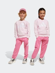 adidas Pink Essentials Tracksuit - Image 1 of 10