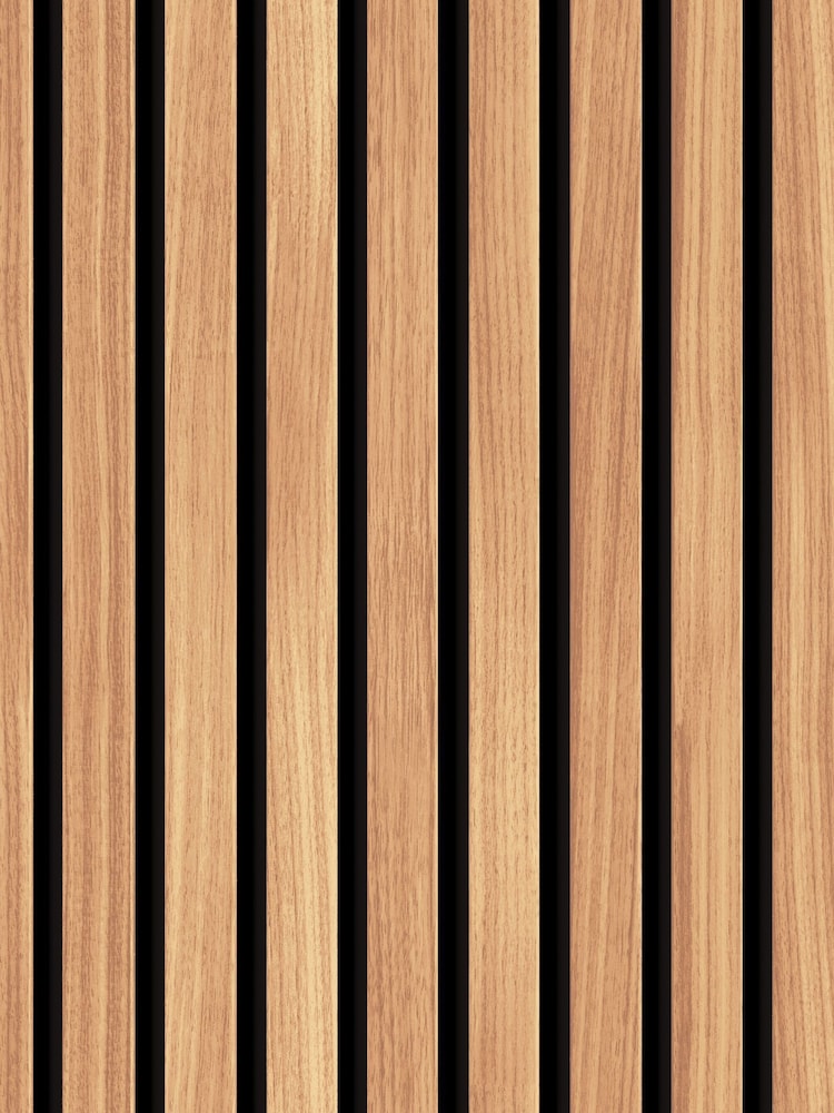 Hoopla Walls Oak Wood Slat A4 Wallpaper Sample - Image 1 of 1 Hoopla Walls Oak Wood Slat A4 Wallpaper Sample - Image 1 of 1