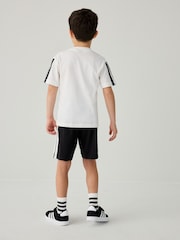 adidas White 100% Cotton Top And Short Set - Image 2 of 9