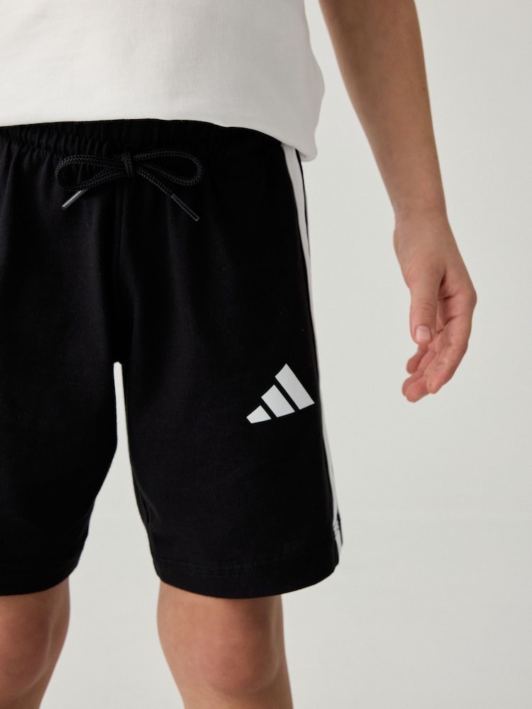 adidas White 100% Cotton Top And Short Set - Image 6 of 9