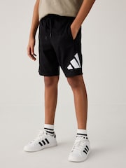 adidas Black Knit 100% Cotton Shorts - Image 1 of 4