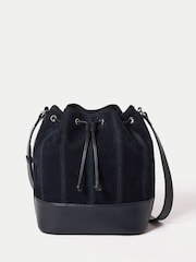 Jigsaw Blue Drawstring Bucket Bag - Image 4 of 6