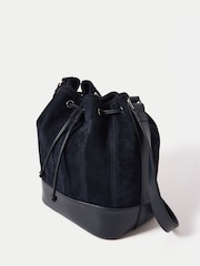 Jigsaw Blue Drawstring Bucket Bag - Image 6 of 6