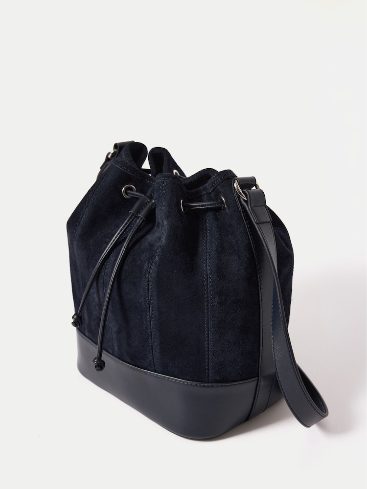 Jigsaw Blue Drawstring Bucket Bag - Image 6 of 6 Jigsaw Blue Drawstring Bucket Bag - Image 6 of 6