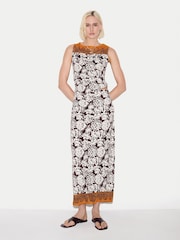 Jigsaw Red Batik Jersey Top - Image 3 of 5