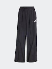 adidas Black 3 Stripe Woven Wide Leg Joggers - Image 8 of 8