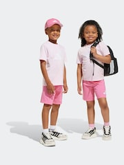 adidas Pink Essentials 100% Cotton Shorts and T-Shirt Set - Image 6 of 9