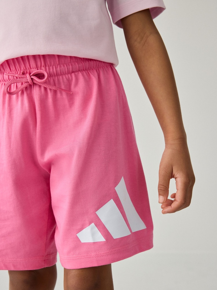 adidas Pink Essentials 100% Cotton Shorts and T-Shirt Set - Image 6 of 9