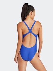 adidas Blue 3 Bar Swimsuit - Image 2 of 6