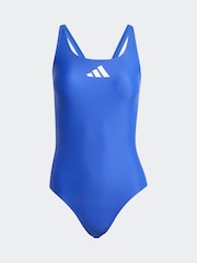 adidas Blue 3 Bar Swimsuit - Image 6 of 6