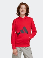 adidas Red Large Logo Hoodie - Image 1 of 1