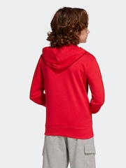 adidas Red Large Logo Hoodie - Image 2 of 6