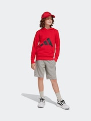adidas Red Large Logo Hoodie - Image 3 of 6