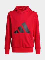 adidas Red Large Logo Hoodie - Image 6 of 6