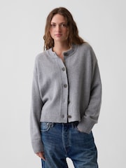 Grau - Gap CashSoft Oversized Chunky Strickjacke - Bild 1 von 4