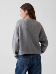Grau - Gap CashSoft Oversized Chunky Strickjacke - Bild 2 von 4
