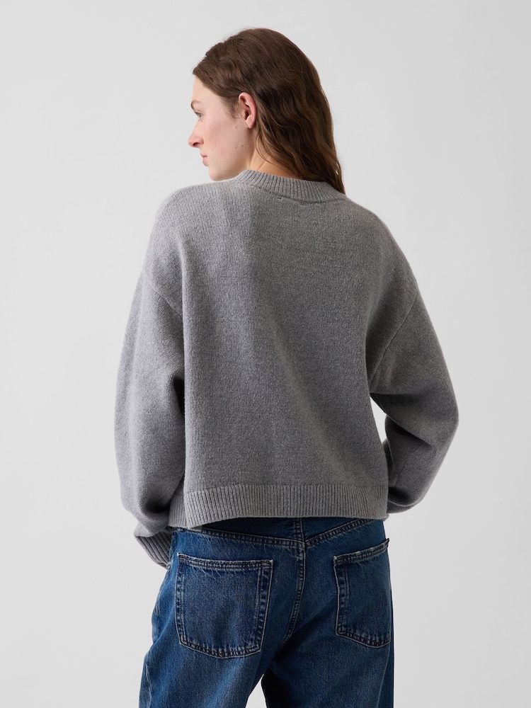 Grau - Gap CashSoft Oversized Chunky Strickjacke - Bild 2 von 4