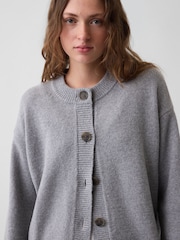 Grau - Gap CashSoft Oversized Chunky Strickjacke - Bild 3 von 4