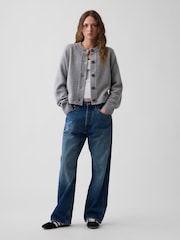 Grau - Gap CashSoft Oversized Chunky Strickjacke - Bild 4 von 4