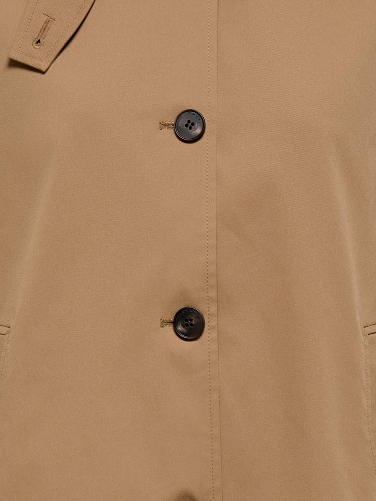 ONLY Brown Short Boxy Trench Coat - Image 7 of 7 ONLY Brown Short Boxy Trench Coat - Image 7 of 7